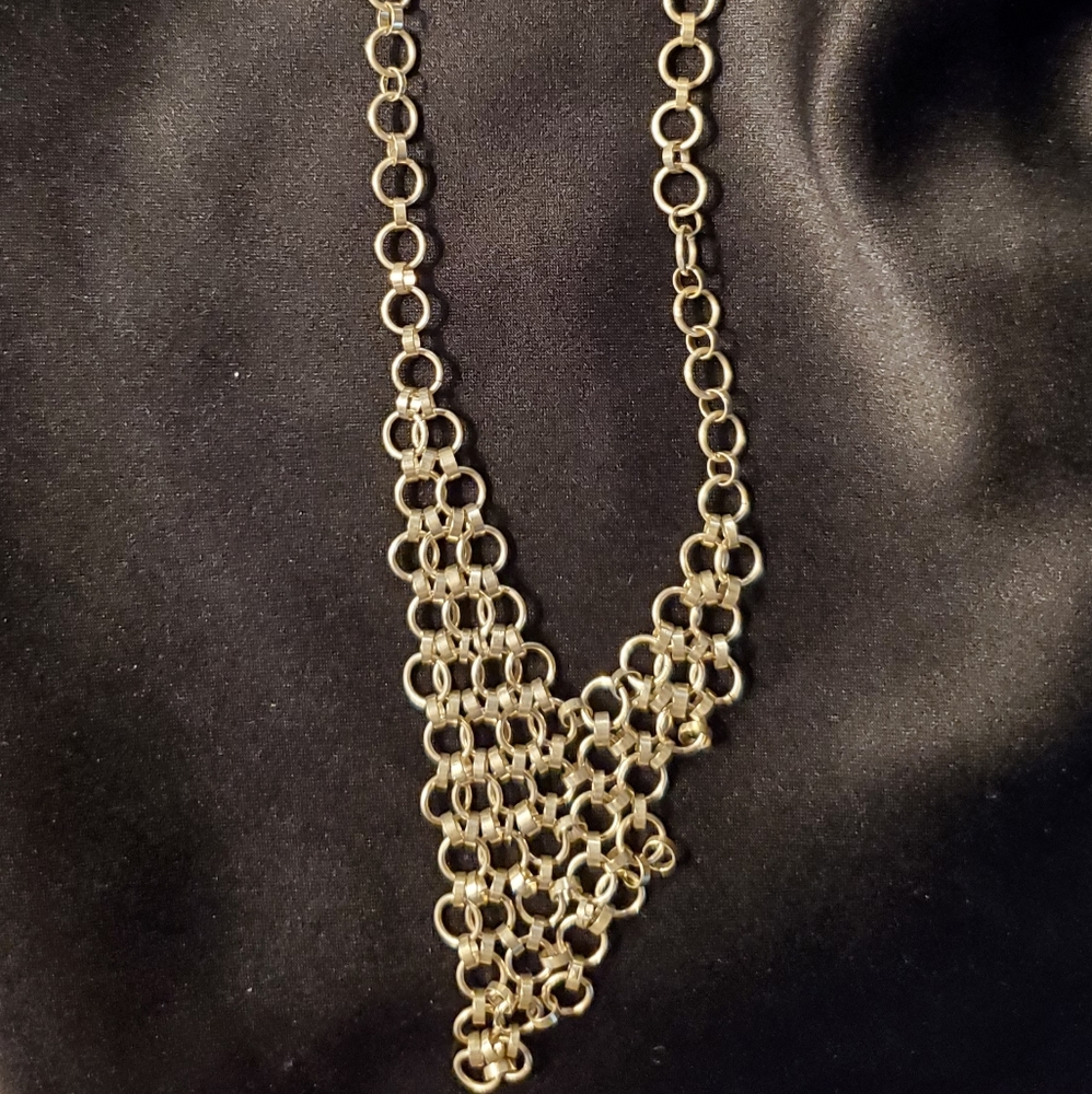Express Silver plated bib necklace.  17" L NWOT